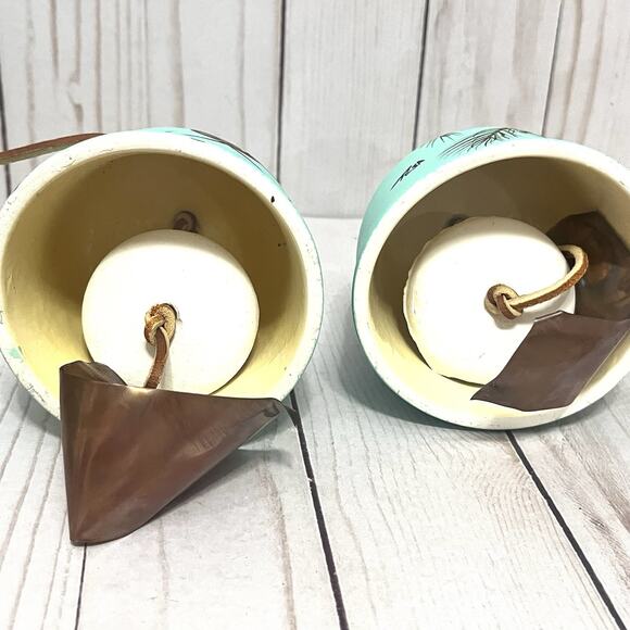 Lot of 3 Tesa Southwestern Ceramic Windbell Chimes Hand Painted Roadrunner - Picture 9 of 16